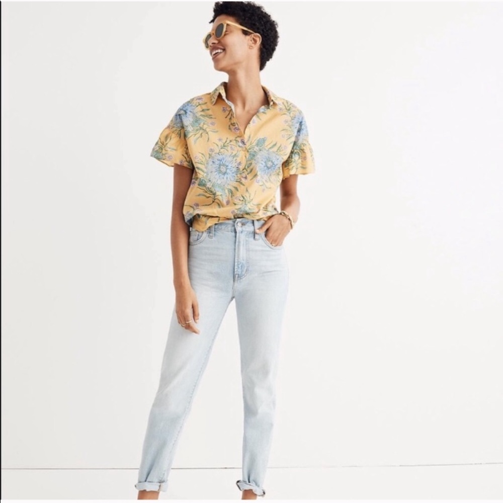 Madewell Painted Blooms Button Shirt